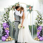 Metal Arch Backdrop Stand 7.2FT & 6.6FT & 6FT Gold Wedding Arch Frame, Set of 3 Wedding Arch Backdrop Stand, Balloon Arch Backdrop for Wedding Birthday Party Baby Shower Graduation Ceremony Decor - Image 2