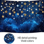 20x10ft Twinkle Littler Star Backdrops Blue Galaxy Starry Night Sky Children Kids Birthday Baby Shower Party Photography Background Newborn Baby Child Portrait Decorations Photo Props - Image 5