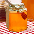 12 Pack 12oz Clear Hexagon Glass Honey Jars with Gold Lids - Image 5