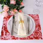 Snowkingdom Red Sparkly Table Runner Sequin Glitter Metallic Foil Mesh Runner 11 Inch x 100 Feet Romantic Wedding Reception Anniversary Birthday Party Bridal Shower Mother's Day Table Decoration - Image 6