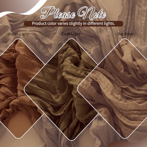 Brown Boho Cheesecloth Table Runner 12 Pack 17x108 Inch Sheer Gauze - Image 5