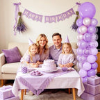 Purple Balloon Column Stand Kit of 2 with Lavender Balloons - Image 2