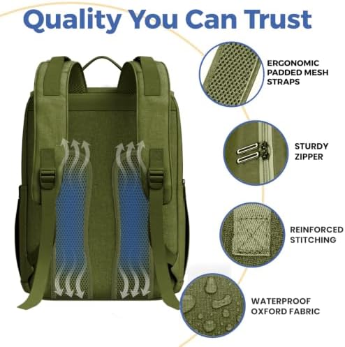 PILLANI Baby Diaper Bag Backpack - Large Bag for Boys & Girls, Waterproof Diaper Backpack - Baby Shower Gifts for Boys - Toddler Diaper Bag with Changing Pad - Large Capacity, Wide Opening Easy Access - Image 4