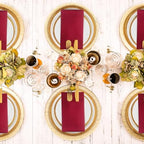 KAMMAK Burgundy Napkins Disposbale Wine Red Cloth like Paper Dinner Napkins with Pocket 100 Pack Guest Hand Towel for Party Decoration, Wedding Reception, Bathroon, Restaurant (16.5 x 16.5 inch) - Image 2
