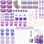 Aliceset 92 Pcs Baby Shower Prizes for Game Party Winners Baby Shower Favors Gifts Includes Hair & Beauty Accessories Jewelry Box with Gift Bag for Gender Revealed Wedding Bridal Party Favors (Purple) by Aliceset