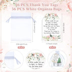 Mtlee 36 Sets Baby Shower Favors for Guest, Succulent Candle Bulk, Floral - Image 4