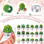 Mtlee 36 Sets Baby Shower Favors for Guest, Succulent Candle Bulk, Floral - Image 3