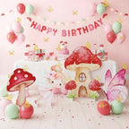 4 Pcs 23.6 Inch Large Fairy Theme Cardboard with Stand and 20 Butterfly Cutout, Prop up Mushroom Butterfly Fairy Yard Signs Decoration for Forest Wonderland Garden Fairytale Photo Prop - Image 7