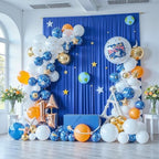 20ft x 12ft Wrinkle Free Royal Blue Backdrop Curtains for Parties, Royal Blue Photo Backdrop Drapes 12FT Long Silky Back Drop Cloth for Wedding Birthday Photography Background Decor - Image 7