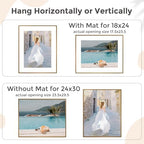 24x30 Metal Picture Frame for Wall With Mat for 18x24, 24''x30'' Aluminum Photo Frames With Tempered Glass for Home Decor, Minimalist Modern Poster Frame Horizontal And Vertical Formats, Bronze - Image 4