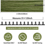 35x120 Inch Grass Green Cheesecloth Table Runner Boho Wedding Party Decor - Image 2