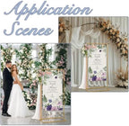 DICOSMETIC 1Set Wedding Welcome Sign Stand Adjustable Wedding Sign Holder Golden Easel Stand with 2Pcs Hanging Straps Weddings Seating Chart Stands for Party Baby Shower Ceremony Decoration - Image 5