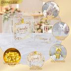 Acrylic Wedding Card Box with Lock String Light Clear Large Card Box for Wedding Letter Box Envelope Box Acrylic Gift Card Box Money Box for Party Birthday Reception - Image 4