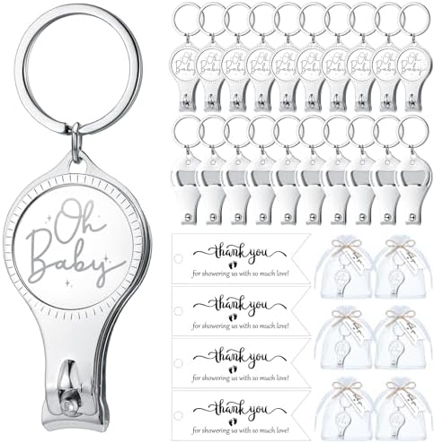 Vesici 50 Sets Baby Shower Nail Clipper Party Favors for Guests, Oh Baby by Vesici