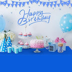 32 Pack Blue Plastic Tablecloth for Rectangle Tables, Premium Decorative Royal Blue Disposable Table Cloths for Parties, Rectangle Party Table Cover for Birthday, Wedding, Anniversary, 54 x 108 Inch - Image 5