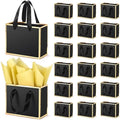 EQOREIIN 50 Pcs Metallic Paper Small Gift Bags with Handles & Tissue Paper by EQOREIIN