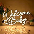 Britrio Welcome Baby Neon Sign for Baby Shower Gender Reveal Party Backdrop - Image 3
