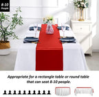 SiinvdaBZX 24 Pcs Red Satin Table Runner 12 x 108 inches Long - Image 3