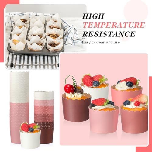 Havawish 250 Pcs Pink Baking Cups 2.4 Inch Paper Cupcake Liners - Image 6