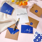 Gueevin 200 Pcs Thank You Cards with Envelopes Stickers, 3.5x5", Navy Blue - Image 6