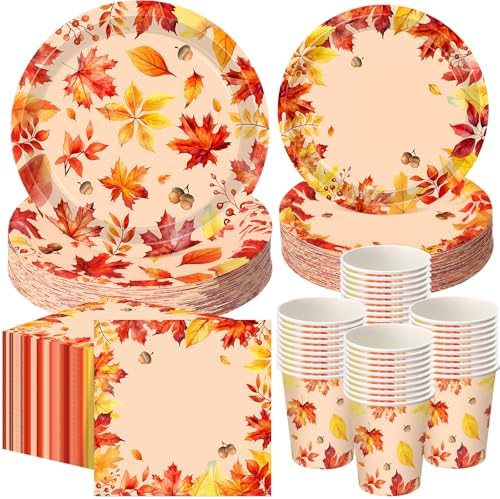 Funnymoom 250 Pcs Fall Thanksgiving Party Decorations Serves 50 by Funnymoom