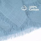 Showgeous 30 Pack Dusty Blue Cloth Napkins with Fringe, 16x16 inch - Image 4