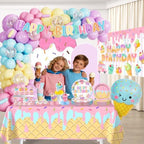 286pcs Fexivo Ice Cream Birthday Party Decorations, All-in-1 Set, 25 Guests - Image 6