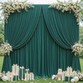 40x10ft Hunter Green Backdrop Curtains for Wedding Parties Wrinkle Free Photo Backdrop Drapes for Photography Birthday Baby Shower Soft Fabric Party Backgournd for Photoshoot 5x10ft, 8 Panels by Partisky