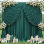 20x10ft Hunter Green Backdrop Curtains for Wedding Parties Wrinkle Free Green Curtains Photo Backdrop Drapes for Photography Birthday Baby Shower Soft Fabric Party Backgournd for Photoshoot by Partisky