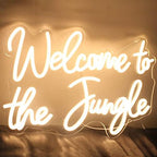 Welcome to the Jungle LED Neon Signs Warm White Neon Lights for Wall Decor USB Light Up Sign For Garden Home Porch store Christmas Living Room Bar Decoration(16.5 * 11Inch) - Image 3
