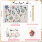 Ctosree Wildflower Baby Shower Guest Book with Pen,Colorful C,8.3 * 6 Inch - Image 2