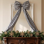 Wavwavw Giant Bow Big Wall Decor, Black,White, Polyester, Stripe by Wavwavw