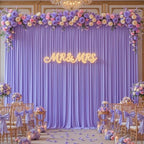 20x10ft Lavender Backdrop Curtain Panels for Parties - Wrinkle Free Polyester Photo Curtain Backdrop Wedding Back Drop Fabric Drapes for Party Decorations Background for Photography - Image 6