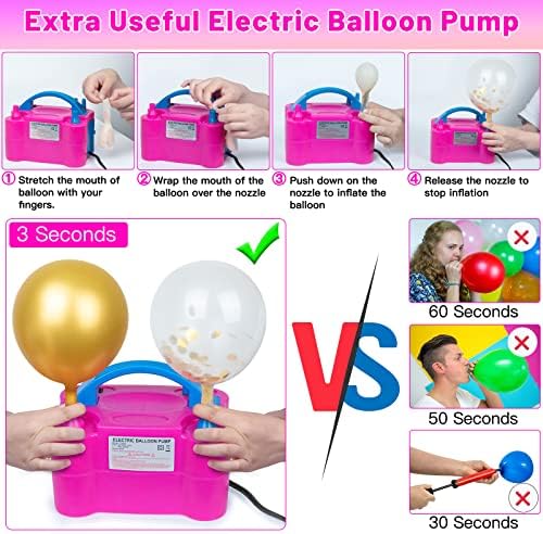 Balloon Arch Kit and Balloon Column Stand and Electric Balloon Pump - Image 4