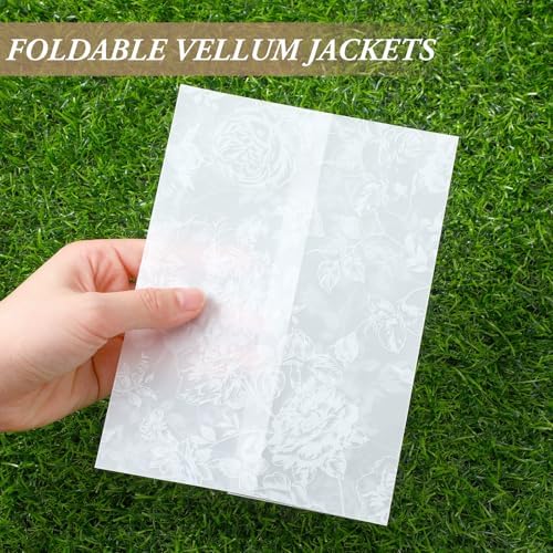 Fullhawl 200 Pcs Vellum Jackets for 5x7 Invitations Bulk,Rose - Image 2