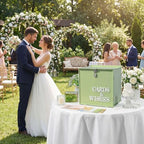 AerWo Sage Green Wedding Card Box, Acrylic Gift Card Box for Wedding Decor - Image 5