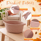 LemonRoad 5 Pcs Fall Empty Gift Basket, Autumn Party Supplies Decor - Image 3