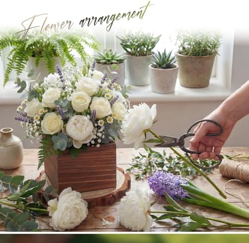 Leinuosen 32 Pcs Wedding Centerpieces Decor Set 16 x 4-inch Rustic Wood Cube Planter Box with 116 x Natural Wood Slices Tabletop Floral Arrangements for Baby Shower Home Garden Decorations (Brown) - Image 6