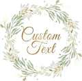 Personalized Business Logo Stickers - Ideal for Weddings, Birthdays, Favors & More. Waterproof, Fade & Heat Resistant. Pack of 100. (Wreath 21, 4 Inch) by clylife