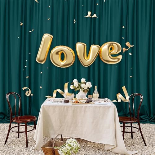 MEETSKY Green Backdrop Curtains,Party Backdrop Drapes,5ft x 7ft,2 Panels - Image 4