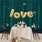 MEETSKY Green Backdrop Curtains,Party Backdrop Drapes,5ft x 10ft,2 Panels - Image 3