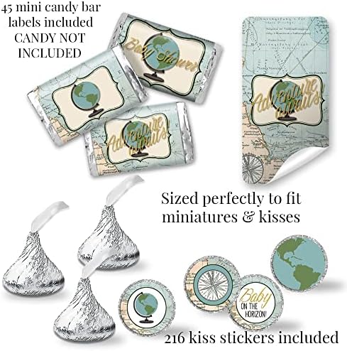 Amanda Creation Adventure Awaits Baby Shower Bundle for 20, Invitations, Diaper Raffle, Book Request Cards, Stickers & Labels - Image 5