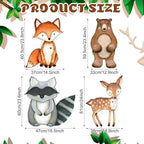 Gemscream 4 Pcs Large Woodland Animal Party Decorations 24 Inch Woodland Classroom Decor Cute Forest Animal Cardboard Cutouts Cartoon Jungle Photo Booth Prop for Birthday Baby Shower Nursery Party - Image 3