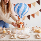 22 Pcs Hot Air Balloons Decorations Set, Blue - Image 4