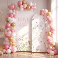 Leinuosen Set of 2 Love in Bloom Bridal Arch Backdrop Love in Bloom Bridal Shower Decorations Wildflower Wedding Background 5 ft and 6 ft Arched Stand Covers for Wedding Birthday Photo Booth by Leinuosen