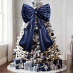 Sosation Christmas Blue Large Bow Decor Big Bow for Backdrop 24x43 in - Image 4