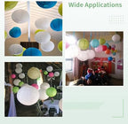 32Pcs Assorted Size Paper Lanterns, Foldable 6-12 Round Hanging Lanterns For Wedding, Party, Baby Shower, Holiday - Image 7
