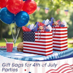 Landhoow Gift Bags Large Party Favors Reusable Tote Non Woven Candy Totes for Birthday Party Supplies(16.6" x 13" x 7.1") - Image 4