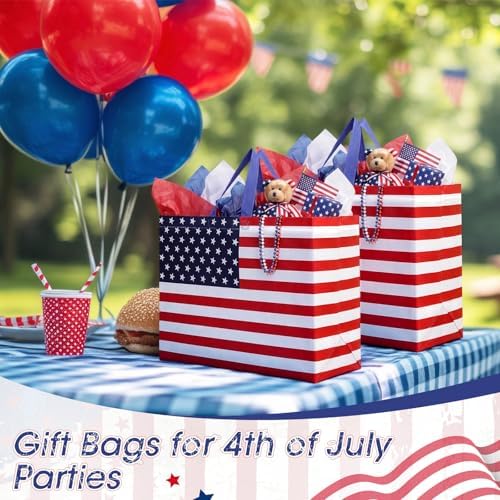 Landhoow Gift Bags Large Party Favors Reusable Tote Non Woven Candy Totes for Birthday Party Supplies(16.6" x 13" x 7.1") - Image 4