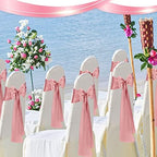 XunYee 80 Pack Satin Chair Sashes for Wedding Chair Decoration Chair Cover Bow Ties Sash for Engagements Graduations Events Banquet Parties Supplies (Rose Gold) - Image 4